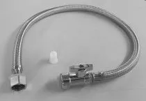 1/2" x 18" Push-Fit Faucet Connector with Valve