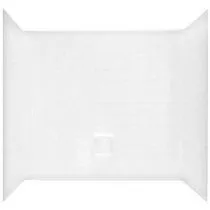 One Piece 54" x 27" White Bathtub Wall Surround