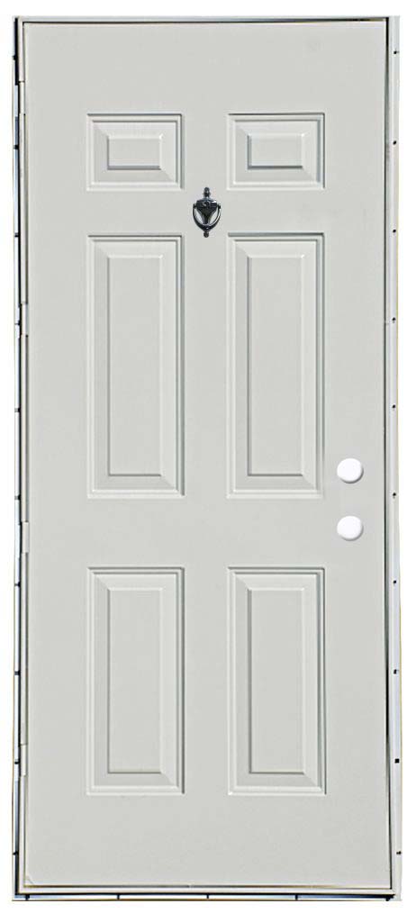Six Panel Steel Blank Outswing Door
