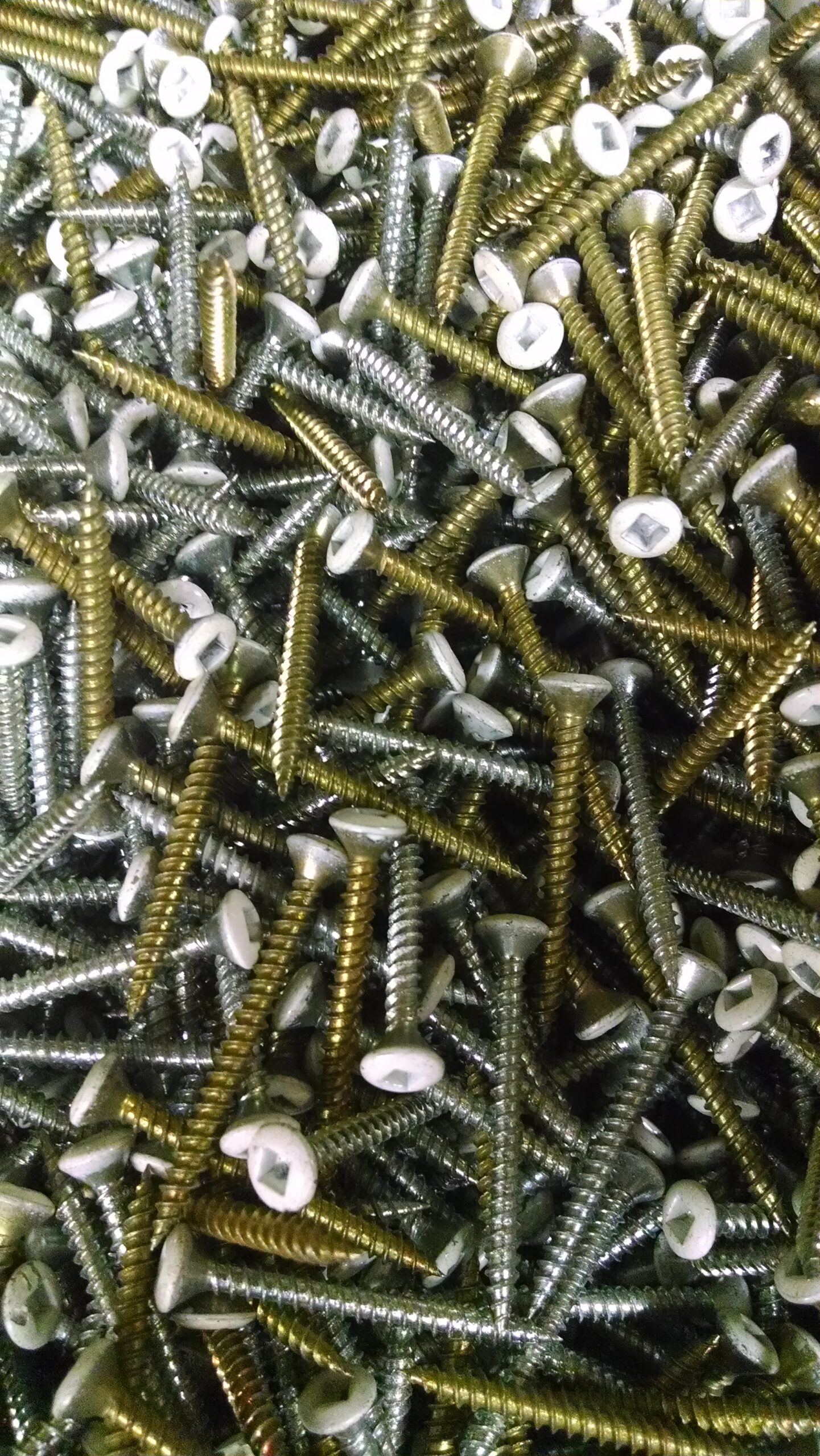 Oval Recessed Square Head White Screw # 6 x 1 1/4"